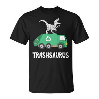 Trash Dinosaur Garbage Truck Dino Recycle Trash Truck Driver T-shirt - Thegiftio UK