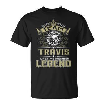 Travis Name Team Travis Lifetime Member Legend T-Shirt - Seseable