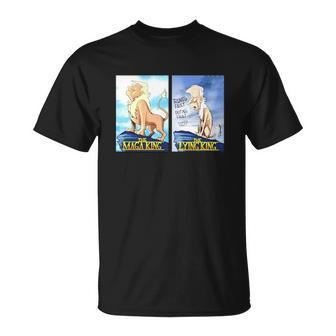 Trump Lion The Maga King And Biden The Lying King Unisex T-Shirt | Mazezy
