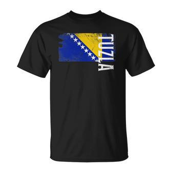Tuzla Bosnia Flag For Bosnian Men Women Kids Unisex T-Shirt | Mazezy