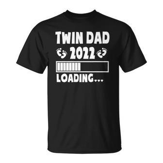 Twin Dad Of Twins 2022 Expecting Twin Dad Fathers Day Cute Unisex T-Shirt | Mazezy