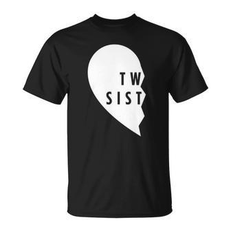 Twin Sisters Heart Half Matching Set 1 Of 2 Gift Unisex T-Shirt | Mazezy