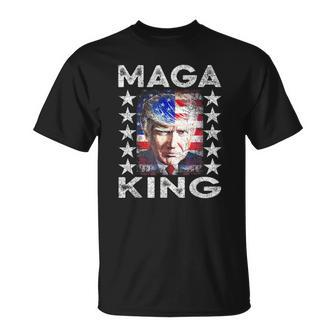 Ultra Maga King Trump Vintage American Us Flag Anti Biden Unisex T-Shirt | Mazezy