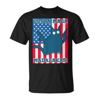 Ultra Maga Madafakas Cat American Flag Unisex T-Shirt | Favorety AU