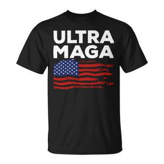 Ultra Maga Proud American Distressed Flag Patriotic Gift Unisex T-Shirt | Favorety DE