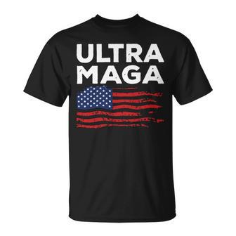 Ultra Maga Proud American Distressed Flag Patriotic Unisex T-Shirt | Favorety UK