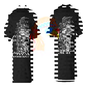 Ultra Maga Trump Sunglasses Eagle Head Usa Flag Bandana Unisex T-Shirt - Monsterry