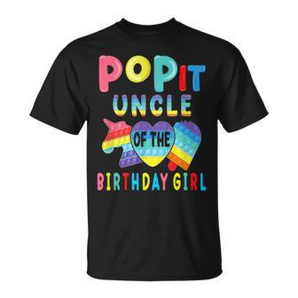 Uncle Of The Birthday Girl Pop It Unicorn Birthday Kids Unisex T-Shirt - Seseable