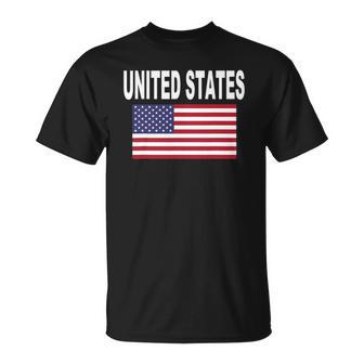 United States Flag Cool Usa American Flags Top Tee T-shirt - Thegiftio UK