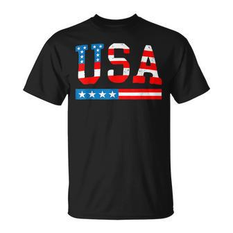 Usa Flag American 4Th Of July Merica America Flag Usa Unisex T-Shirt | Mazezy