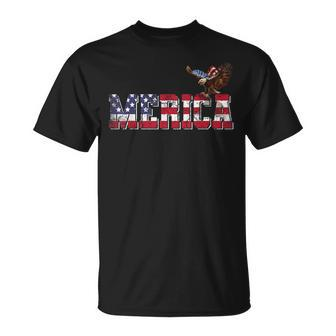Usa Us American Flag Patriotic 4Th Of July Bald Eagle Merica Unisex T-Shirt - Seseable