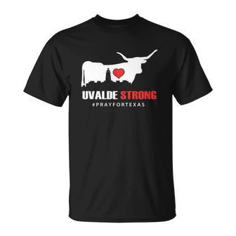 Uvalde Strong Pray For Texas Anti Gun Pray For Texas Unisex T-Shirt | Mazezy