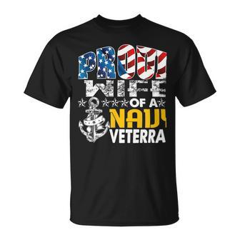 Veteran Veterans Day Proud Wife Of A Navy Veteran Vintage Veterans Day 105 Navy Soldier Army Military Unisex T-Shirt - Monsterry DE