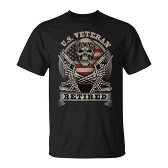 Veteran Veterans Day Skull Us Veteran Retired Unisex T-Shirt - Monsterry DE