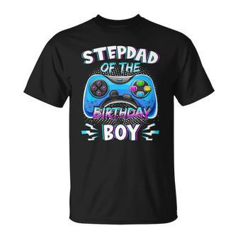 Video Game Birthday Party Stepdad Of The Bday Boy Matching Unisex T-Shirt | Mazezy