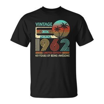 Vintage 1962 Cassette Limited Edition 60Th Birthday Retro Unisex T-Shirt | Mazezy
