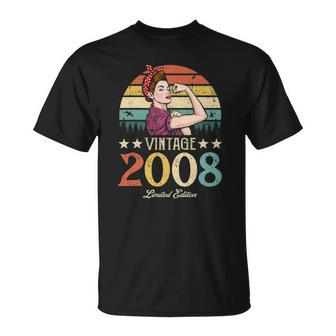 Vintage 2008 Limited Edition 2008 14Th Birthday 14 Years Old Unisex T-Shirt | Mazezy