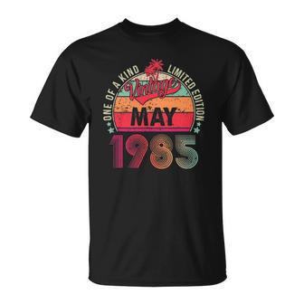 Vintage 37Th Birthday Awesome Since May 1985 Gift Unisex T-Shirt | Mazezy