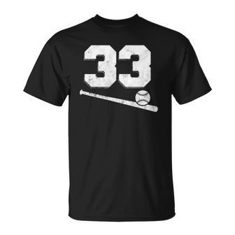 Vintage Baseball Jersey Number 33 Player Number T-shirt - Thegiftio UK