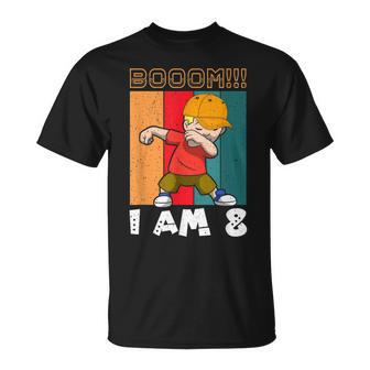 Vintage Dabbing Boy I Am 8 Funny 8Th Birthday For Boys Unisex T-Shirt - Seseable