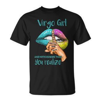 Virgo Girl Virgo Girl Knows More Than She Says T-Shirt - Seseable