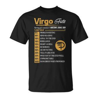 Virgo Zodiac Virgo Facts Birthday T-Shirt - Seseable