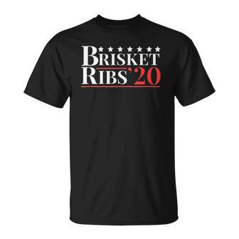 Vote Brisket And Ribs 2020 - Funny Barbeque Grilling Unisex T-Shirt | Mazezy