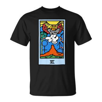 Wait Is This Pixel Art Tarot Yellow - Major Arcana The Lovers Design For Stickers And Unisex T-Shirt | Favorety AU