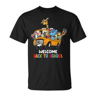 Welcome Back To School Zoo Animal Bus 477 Shirt Unisex T-Shirt | Favorety