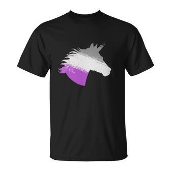 Womens Ace Asexual Unicorn Lgbt Pride Stuff March Pride Month Unisex T-Shirt | Mazezy