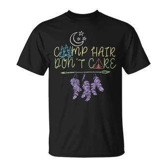 Womens Camp Hair Dont Care Camping Camper Awesome Gift T Shirt Unisex T-Shirt - Monsterry AU