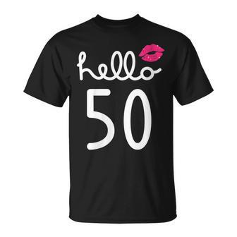 Womens Hello 50 Year Old 50Th Birthday Chapter 50 For Women Unisex T-Shirt - Seseable