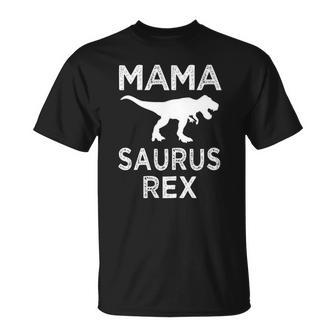 Womens Mama Saurus Rex Funnyrex Mommy Party Gift Unisex T-Shirt | Mazezy
