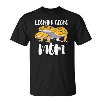Womens Mom Of A Leopard Gecko Cute Lizard Reptile Unisex T-Shirt | Mazezy