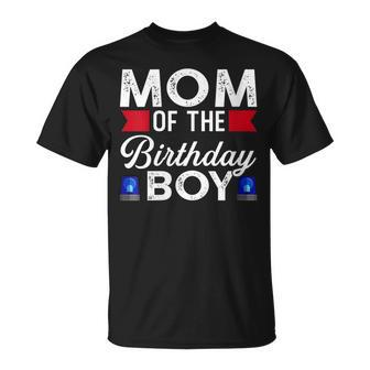 Womens Mom Of The Birthday Boy Birthday Boy Unisex T-Shirt - Seseable
