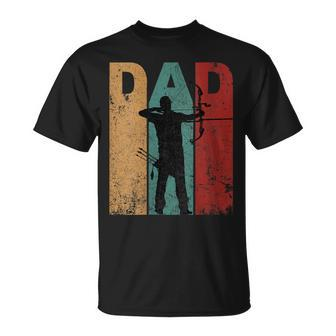 Womens Vintage Archery Dad Fathers Day Archer Daddy 4Th Of July Unisex T-Shirt - Seseable