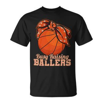 Womens Vintage Busy Raising Ballers Basketball Player Mother 92 Basketball Unisex T-Shirt - Seseable