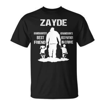 Zayde Grandpa Zayde Best Friend Best Partner In Crime T-Shirt - Seseable