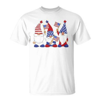 4Th Of July 2022 Patriotic Gnomes Funny American Usa Unisex T-Shirt