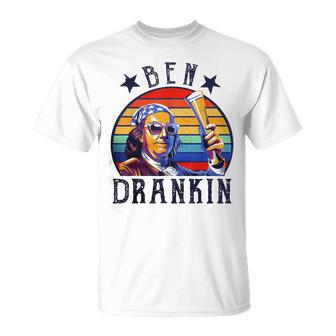 4Th Of July Ben Drankin Drinking Patriotic Funny Unisex T-Shirt - Seseable