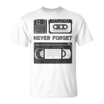 80S 90S Never Forget Retro Vintage Cassette Tape T-shirt - Thegiftio UK