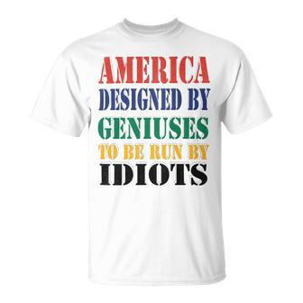 America Designed By Geniuses To Be Run By Idiots Impeach 46 Joe Biden Essential Tshirt Unisex T-Shirt | Favorety DE