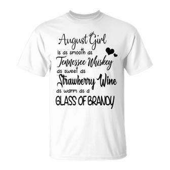 August Girl Is As Sweet As Strawberry Unisex T-Shirt - Seseable