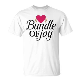 Baby Shower Text Design Bundle Of Joy Heart Unisex T-Shirt | Favorety AU