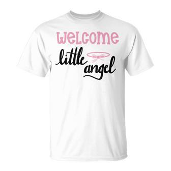 Baby Shower Text Design Welcome Little Angel Unisex T-Shirt | Favorety DE