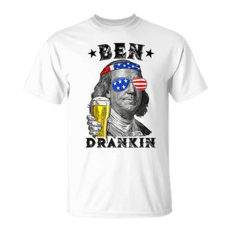 Ben Drankin Benjamin Funny Drink Beer 4Th Of July Unisex T-Shirt - Seseable