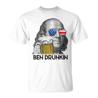 Ben Drankin Drunking Funny 4Th Of July Beer Men Woman V3 Unisex T-Shirt - Seseable