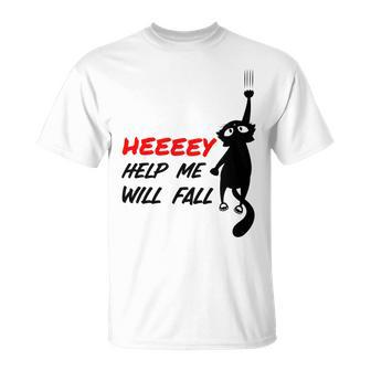 Black Cat Sayes Hey Cat Sayes Hey Unisex T-Shirt | Favorety DE