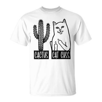 Cat Cuss Cactus Funny Cat Joke Unisex T-Shirt | Favorety