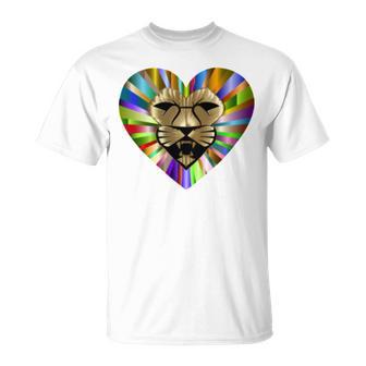 Colored Lion Heart Unisex T-Shirt | Favorety AU